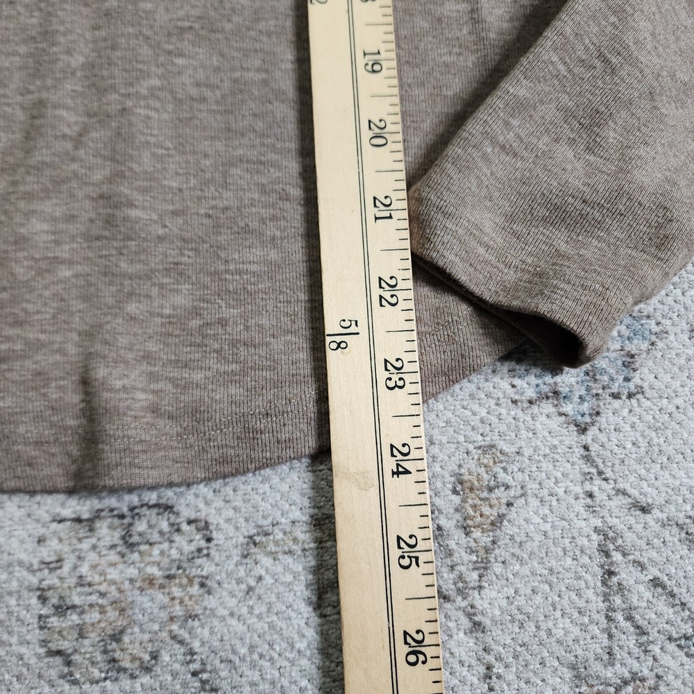 American Eagle Long Sleeve Crew Neck T-Shirt Beige Tan Casual Pullover - Picture 7 of 7